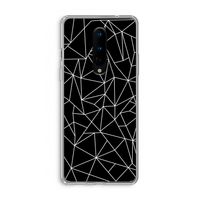 Geometrische lijnen wit: OnePlus 8 Transparant Hoesje