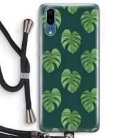 Monstera leaves: Huawei P20 Transparant Hoesje met koord