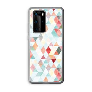 Gekleurde driehoekjes pastel: Huawei P40 Pro Transparant Hoesje