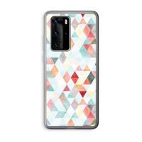 Gekleurde driehoekjes pastel: Huawei P40 Pro Transparant Hoesje