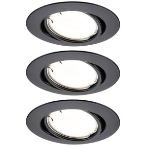 Paulmann 92465 LED-inbouwlamp Set van 3 stuks LED 14.7 W Zwart (mat)