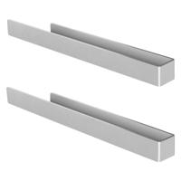 Handdoekstang zonder boren met 2 zelfklevende pads 40 cm zilver aluminium ML design - thumbnail