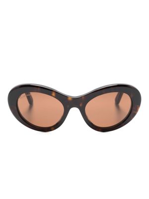 Balenciaga Eyewear lunettes de soleil à monture ronde - Marron