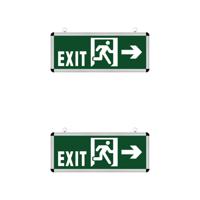 LED Noodverlichting Exit - 2 Pack - Rabonta Links/Rechts - Hangend - 3W
