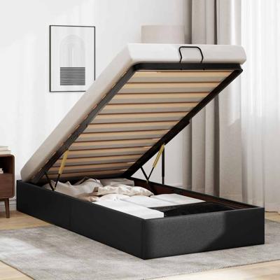 Bedframe zonder matras 100x200 cm kunstleer zwart