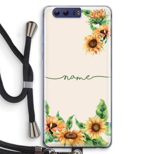 Zonnebloemen: Honor 9 Transparant Hoesje met koord