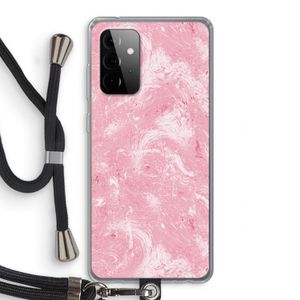 Abstract Painting Pink: Samsung Galaxy A72 5G Transparant Hoesje met koord