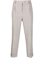 Brunello Cucinelli pantalon droit à carreaux - Marron