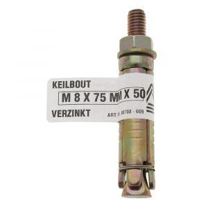 Keilbout m6x60x40 verz - Deltafix