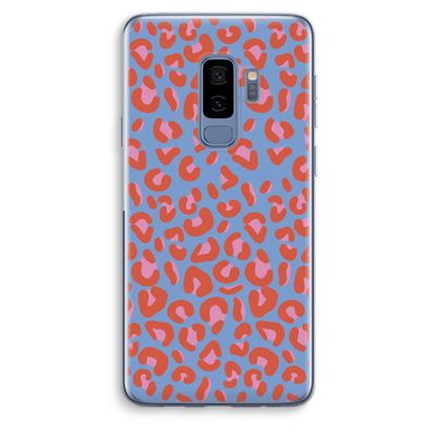 Leopard blue: Samsung Galaxy S9 Plus Transparant Hoesje