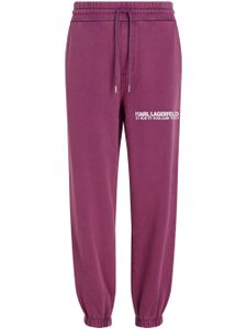 Karl Lagerfeld pantalon de jogging à logo - Rose