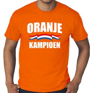 Grote maten oranje t-shirt Holland / Nederland supporter oranje kampioen EK/ WK voor heren