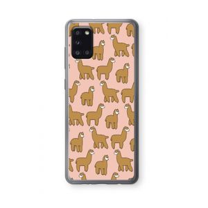 Alpacas: Samsung Galaxy A31 Transparant Hoesje