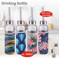Alpina drinkfles glas 500ml + hoes