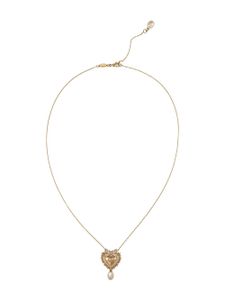 Dolce & Gabbana collier à pendentif Devotion Sacred Heat en or jaune 18ct orné de diamant et de perle