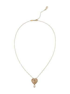 Dolce & Gabbana collier Devotion à perles en or 18ct pavé de diamants