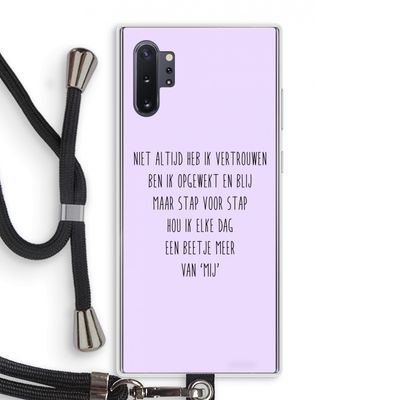 Zelfvertrouwen: Samsung Galaxy Note 10 Plus Transparant Hoesje met koord