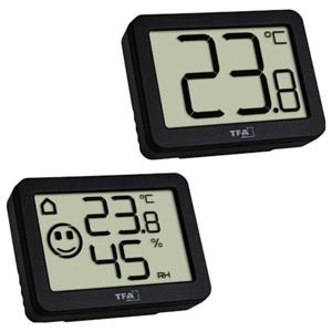 TFA Dostmann Thermo- en hygrometer Zwart