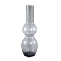 PTMD Joly Grey glass vase long bulb shape L