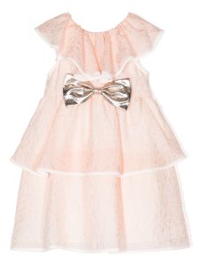 Hucklebones London robe volantée à détail de nœud - Rose