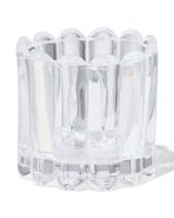 HEMA Glas voor geurkaars ⌀8x8cm ribbel transparant (transparant)