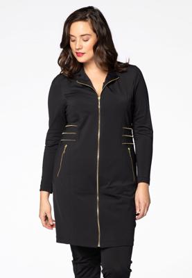 Yoek Blazer met ritsen COCO | Zwart | Maat 54/56