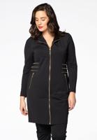 Yoek Blazer met ritsen COCO | Zwart | Maat 46/48