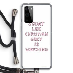 Christian Grey: OnePlus 9 Pro Transparant Hoesje met koord