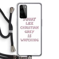 Christian Grey: OnePlus 9 Pro Transparant Hoesje met koord