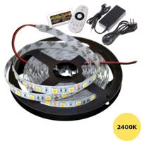 LED Strip 12 Volt - Extra Warm Wit 2400K - 5 meter - Dimbaar - IP65