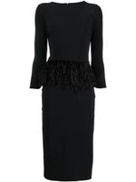 CHIARA BONI La Petite Robe robe à détails de plumes - Noir
