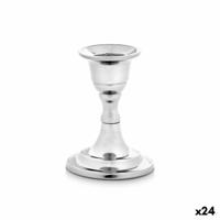 Kandelaar Zilverkleurig Aluminium 4,5 x 9 x 6 cm (24 Stuks)