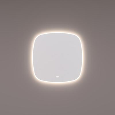 HIPP Design spiegel Deens Ovaal Gelijkzijdig 100 x 100 cm met Directe en Indirecte LED Rondom + Spiegelverwarming. Kleurenwissel en Touch Dimmer