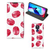 Motorola Moto G9 Play | Flip Style Cover | Pink Macarons