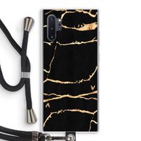 Gouden marmer: Samsung Galaxy Note 10 Plus Transparant Hoesje met koord