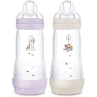 Set van 2 Babyflessen - MAM - Easy Start - Antikoliek - 320 ml - Flow 3 speen - Lila + Zand - thumbnail