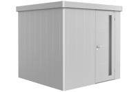Biohort Metalen tuinhuis Neo - Enkele deur - Zilver - 2B (236x236 cm)- Plat dak- Metaal- Biohort