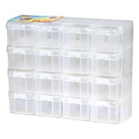 Hama strijkkralen opbergbox set met 16 opbergdoosjes