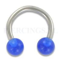 Circulair barbell 1.6 mm acryl blauw Circulair barbell 1.6 mm acryl blauw