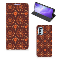 OPPO Find X3 Lite Hoesje met Magneet Batik Brown - thumbnail