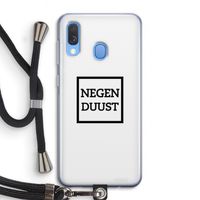 Negenduust vierkant: Samsung Galaxy A40 Transparant Hoesje met koord