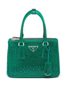 Prada mini sac Galleria à ornements en cristal - Vert