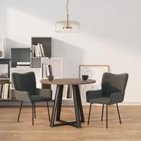 Eetkamerstoelen 2 st fluweel donkergrijs - thumbnail