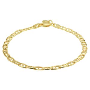 Armband Zilgold Ankerschakel geelgoud-zilveren kern 4,4 mm