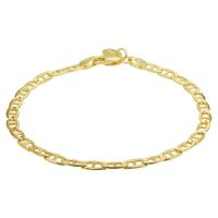 Armband Zilgold Ankerschakel geelgoud-zilveren kern 4,4 mm - thumbnail