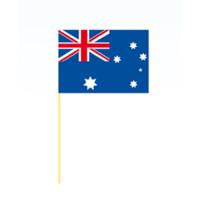 Australie vlaggetjes cocktailprikkers - 150x stuks - extra groot - 9.5 cm lang Australie vlaggetjes cocktailprikkers - 150x stuks - extra groot - 9.5 cm lang