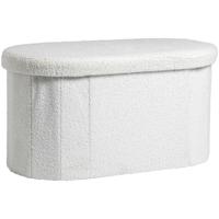 2e Halve Prijs Leen Bakker - Opbergbox Opvouwbaar - Off-white - 38x70x38 Cm - Polyester/MDF - Crème