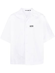 GCDS chemise à logo imprimé - Blanc