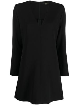 Seventy robe courte Loguette à col v - Noir