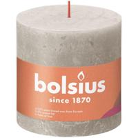 Bolsius kaars rustiek 10x10 cm sandy grey